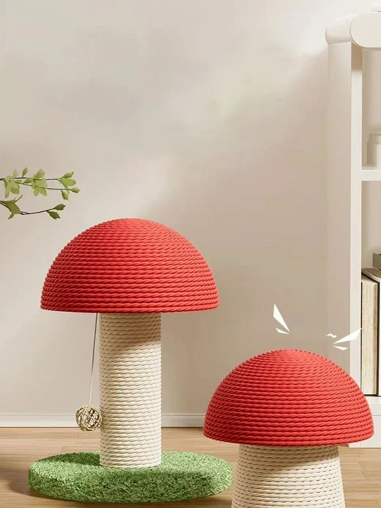 Cute Cat Scratch Board Kitten Climbing Mushroom Protecting Furniture Funny Cat Grinding Claw Toy Durable Sisal Scratching Board
