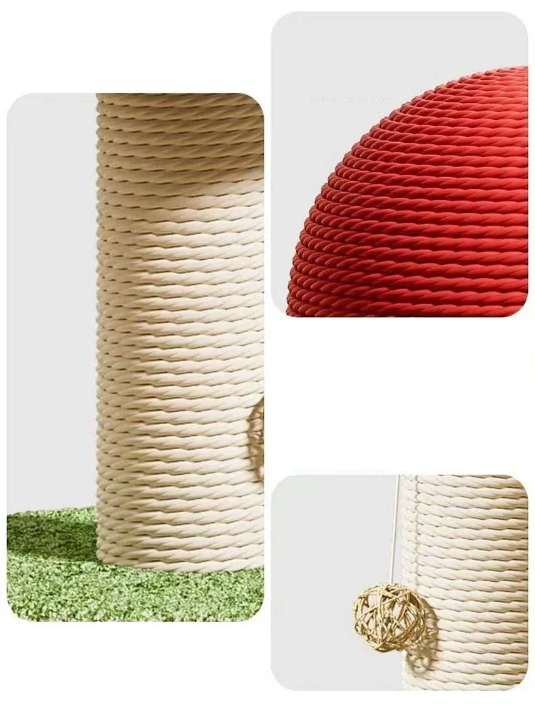 Cute Cat Scratch Board Kitten Climbing Mushroom Protecting Furniture Funny Cat Grinding Claw Toy Durable Sisal Scratching Board