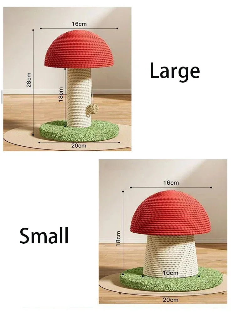 Cute Cat Scratch Board Kitten Climbing Mushroom Protecting Furniture Funny Cat Grinding Claw Toy Durable Sisal Scratching Board