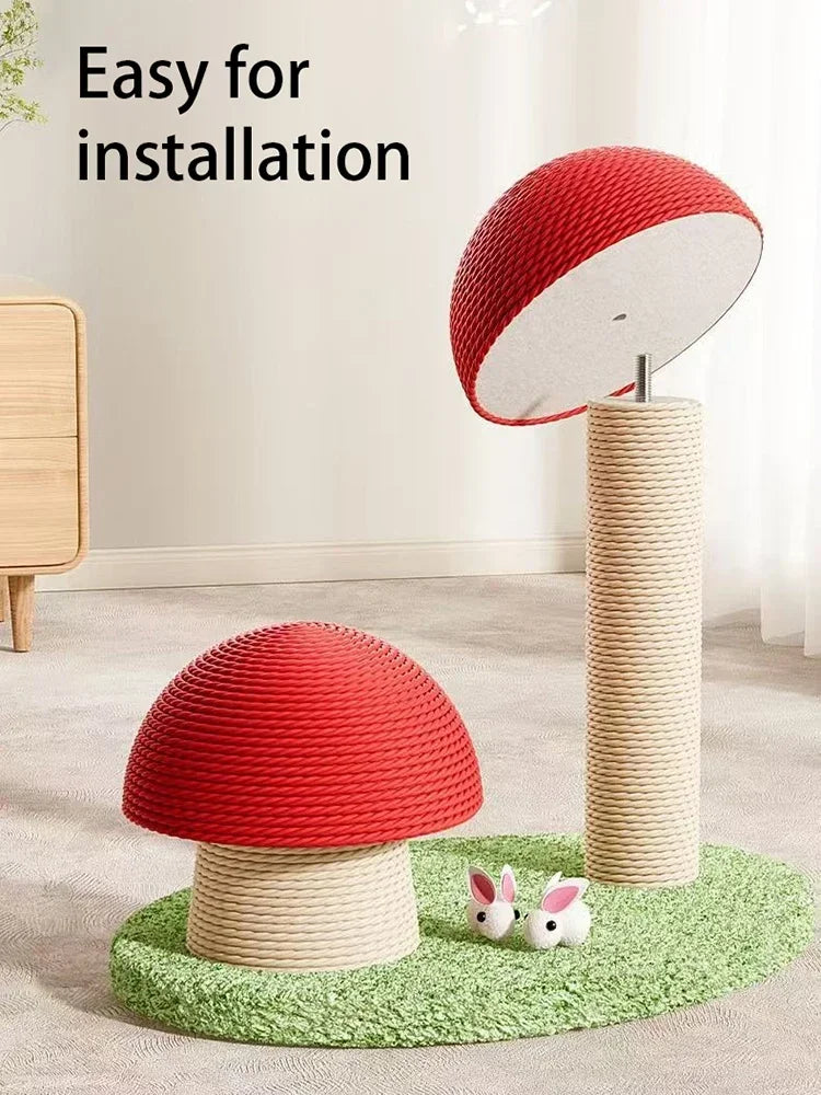 Cute Cat Scratch Board Kitten Climbing Mushroom Protecting Furniture Funny Cat Grinding Claw Toy Durable Sisal Scratching Board