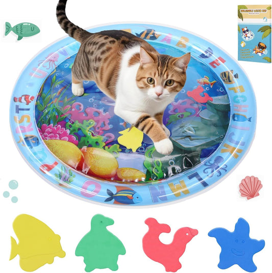 Upgraded Water Sensory Playmat – Interactive Kicker Toy and Cooling Mat for Bored Cats, Dogs, and Small Pets